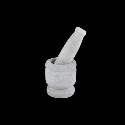 Hand Grinder Pair - 3 x 2.75 Inches | Marble Stone Mortar And Pestle/ Kalvam Grindstone for Spices - Kitchen