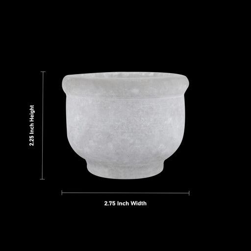 Hand Grinder Pair - 2.25 x 2.75 Inches | Marble Stone Mortar And Pestle/ Kalvam Grindstone for Spices - Kitchen