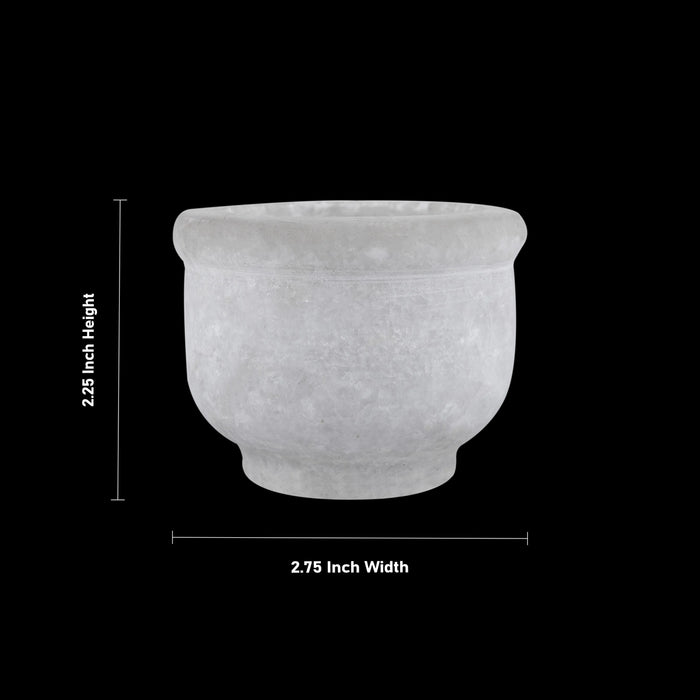 Hand Grinder Pair - 2.25 x 2.75 Inches | Marble Stone Mortar And Pestle/ Kalvam Grindstone for Spices - Kitchen