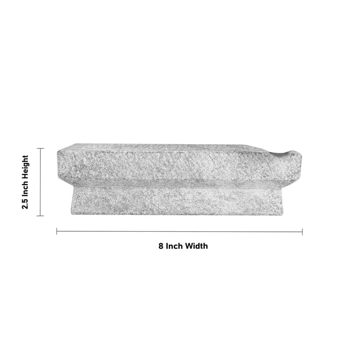 Ammi Kal Pair - 2.5 x 8 x 6.5 Inches | Black Stone Hand Grinder/ Mortar And Pestle/ Grindstone for Spices - Kitchen