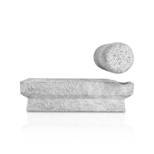 Ammi Kal Pair - 2.25 x 7 x 4 Inches | Black Stone Hand Grinder/ Mortar And Pestle/ Grindstone for Spices - Kitchen