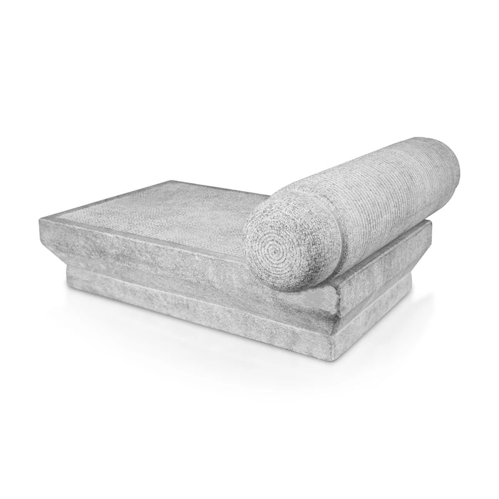 Ammi Kal Pair - 4 x 18 x 11 Inches | Black Stone Hand Grinder/ Mortar And Pestle/ Grindstone for Spices - Kitchen