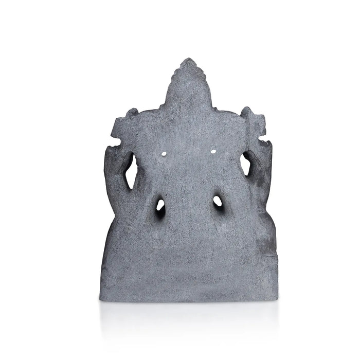 Ganesha Murti - 15 x 11 Inches | Black Stone Vinayakar Idol /Ganapathi Sculpture For Home Decor