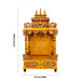Open Mandapam With Bell - 60 x 29 Inches | Wood Temple design / Pooja Mandir for home - Home Puja Mandir