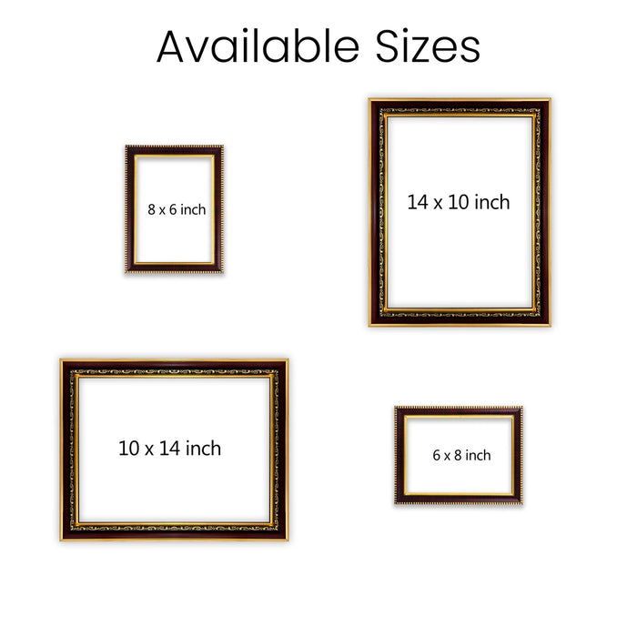 Guruvayurappan Picture Frame - 8 x 6 Inches | Lord Guruvayur Krishna Photo Frame for Home & Pooja Room