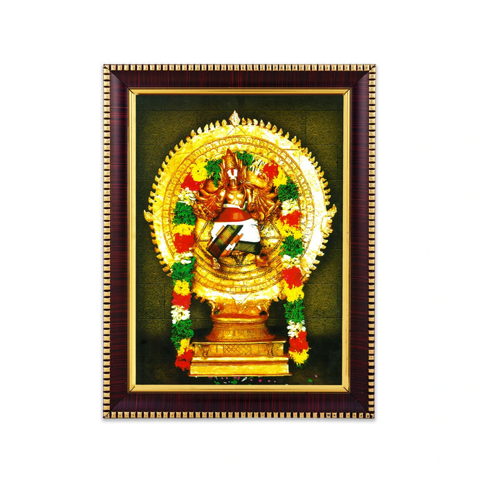 Chakrathazhwar Wall Frame - 8 x 6 Inches | Sri Maha Sudarsana Azhwar Photo Frame for Living Room & Pooja Space