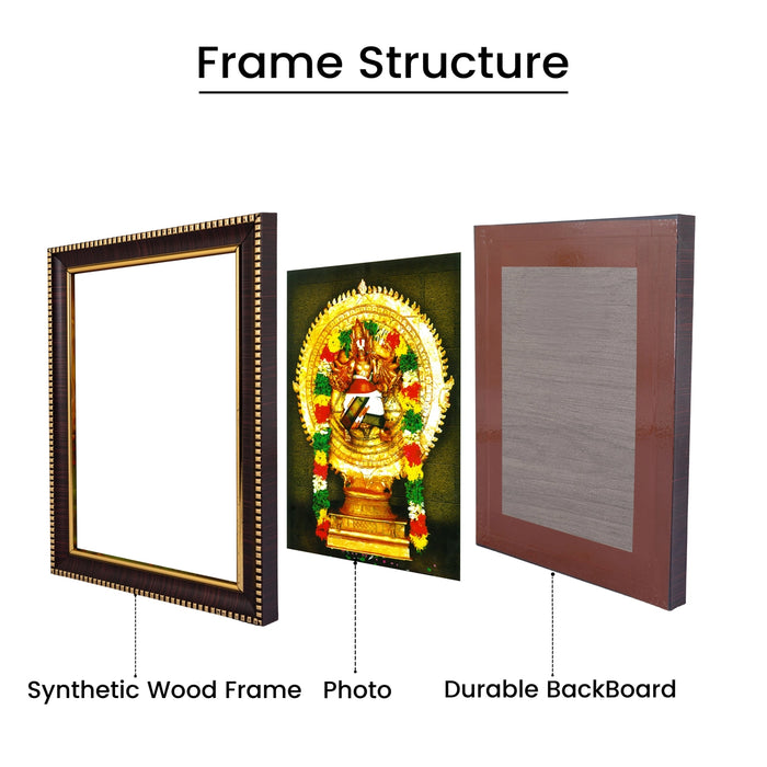 Chakrathazhwar Wall Frame - 8 x 6 Inches | Sri Maha Sudarsana Azhwar Photo Frame for Living Room & Pooja Space