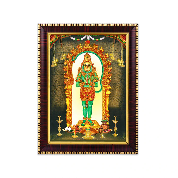 Vinu Anjaneyar Photo Frame - 8 x 6 Inches | Divine Hanuman Wall Frame/ Picture Frame for Home & Pooja Room
