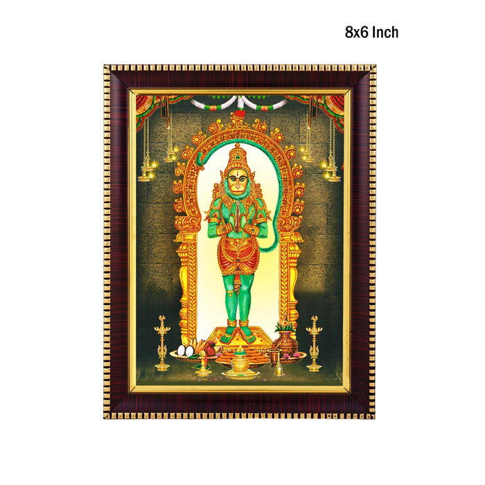 Vinu Anjaneyar Photo Frame - 8 x 6 Inches | Divine Hanuman Wall Frame/ Picture Frame for Home & Pooja Room