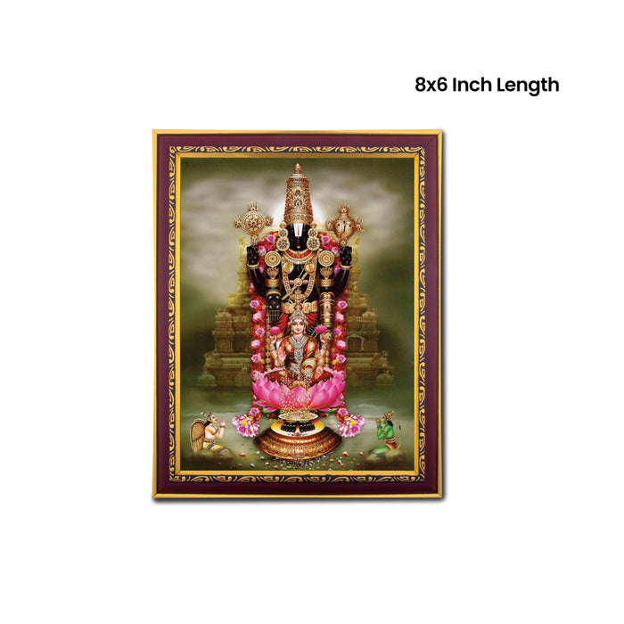 Perumal & Lakshmi Sitting Photo Frame | Picture Frame for Pooja Room Decor