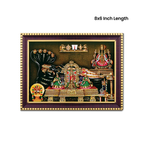 Ranganathar Photo Frame | Picture Frame for Pooja Room Decor - Hindu God Photos & Frames