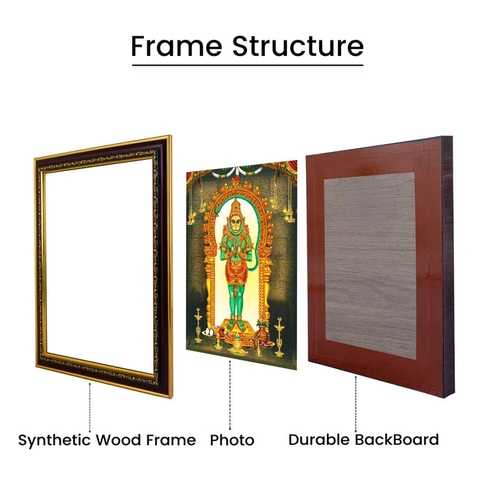 Anjaneya Swamy Wall Frame - 14 x 10 Inches | Vinu Hanuman Photo Frame/ Picture Frame For Pooja Space