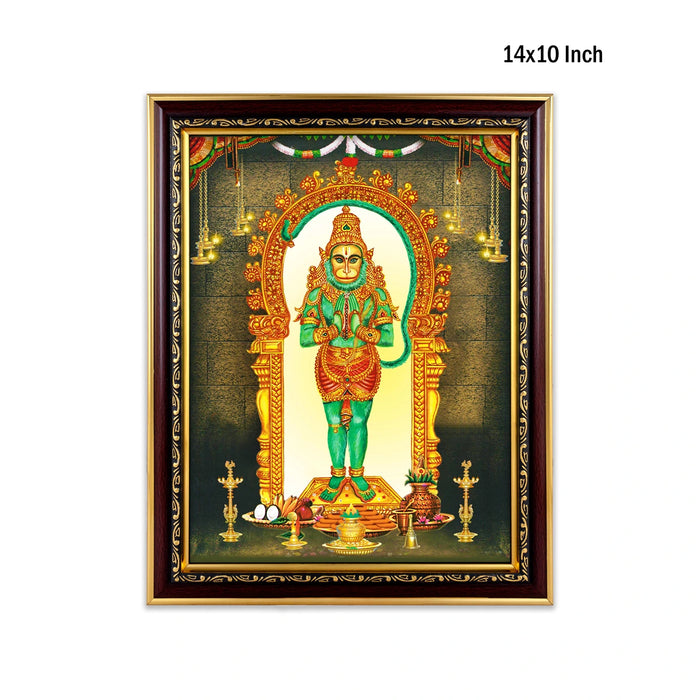 Anjaneya Swamy Wall Frame - 14 x 10 Inches | Vinu Hanuman Photo Frame/ Picture Frame For Pooja Space