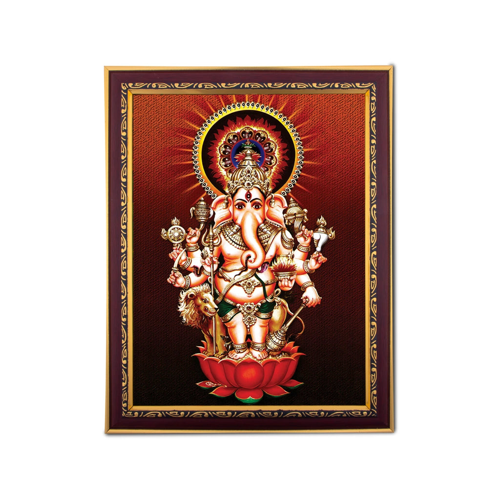 Subha Drishti Ganapathi Photo Frame | Picture Frame for Pooja Room Decor