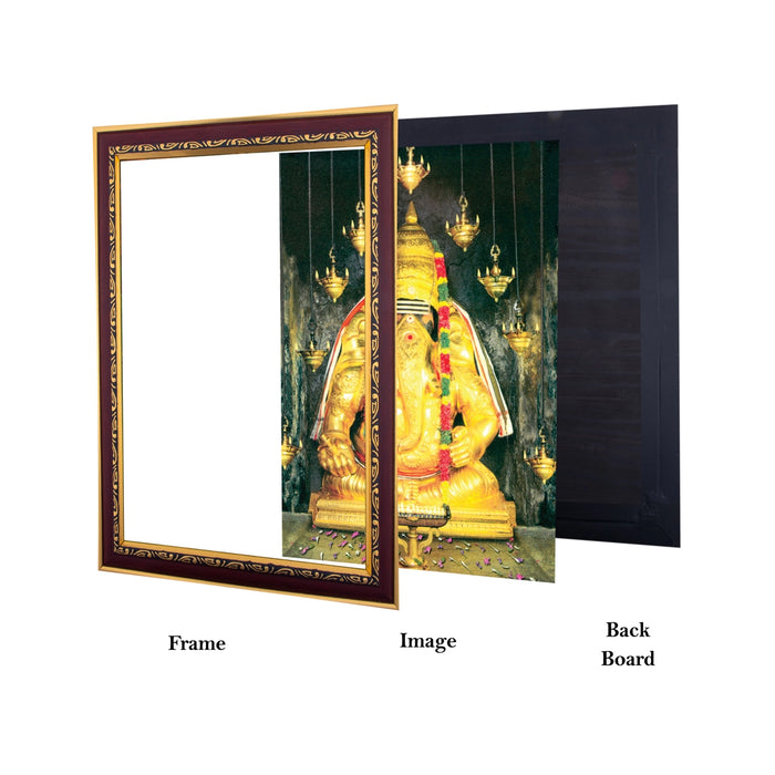 Pillayar Patti Ganesha Golden Photo Frame | Picture Frame for Pooja Room Decor