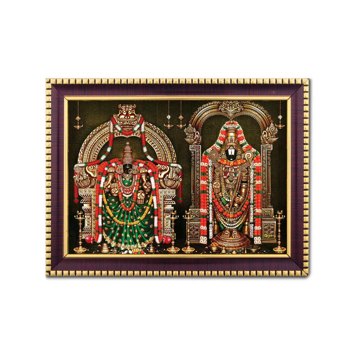 Perumal Thayar Photo Frame - 8 x 6 Inches | Picture Frame for Pooja Ro ...