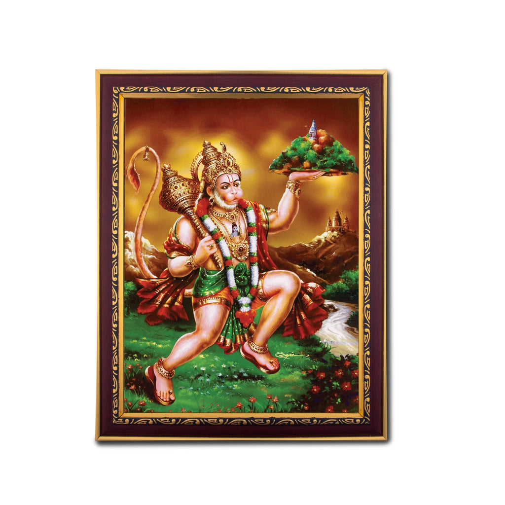 Sanjeevi Hanuman Photo Frame | Picture Frame for Pooja Room Decor