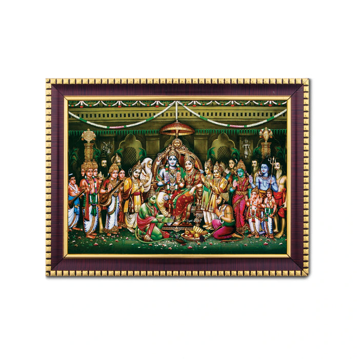 Ramar Pattabhishekam Photo Frame | Picture Frame for Pooja Room Decor