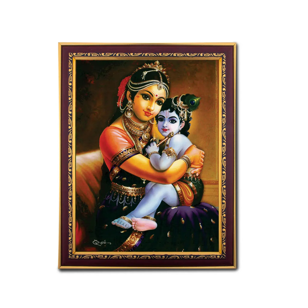 Yasodha & Krishna Photo Frame | Picture Frame for Pooja Room Decor