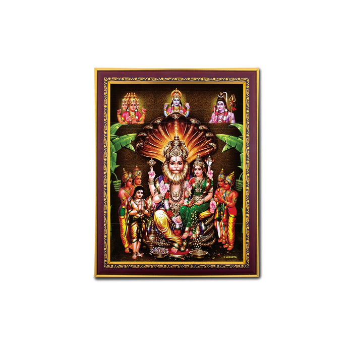 Lakshmi Narashimar Photo Frame | Picture Frame for Pooja Room Decor