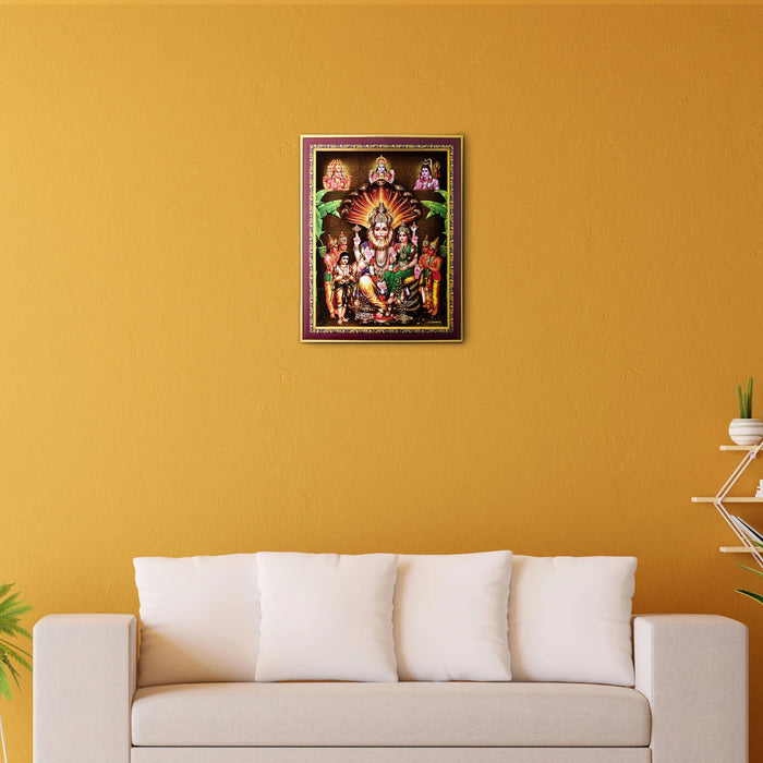 Lakshmi Narashimar Photo Frame | Picture Frame for Pooja Room Decor