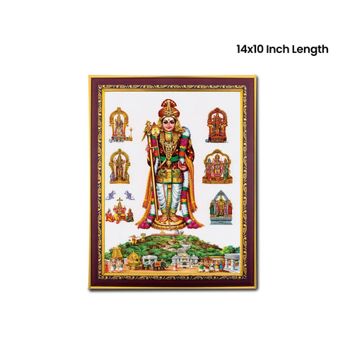 Thiruchendur Murugan Photo Frame | Picture Frame for Pooja Room Decor - Hindu God Photos & Frames