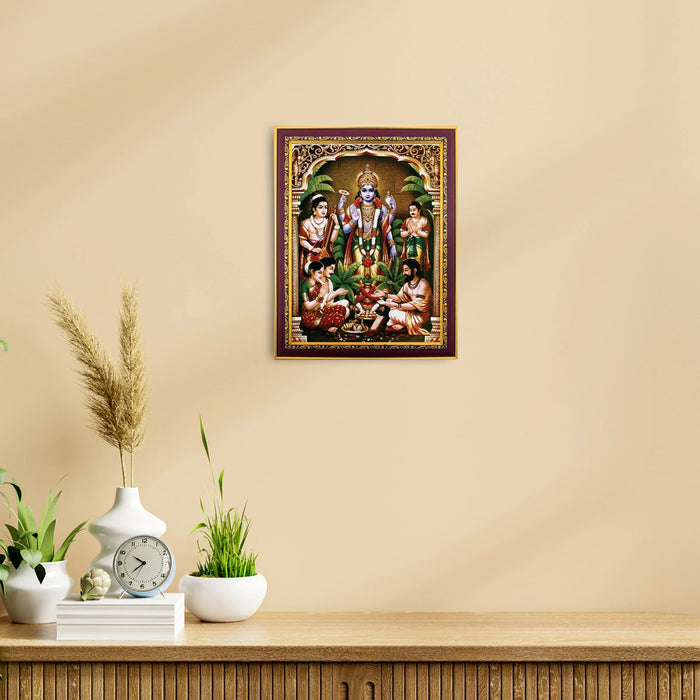 Sathyanarayana Photo Frame | Picture Frame for Pooja Room Decor