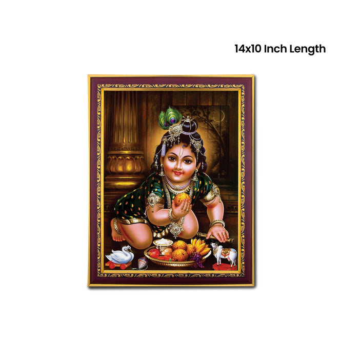 Crawling Krishna Photo Frame | Picture Frame for Pooja Room Decor