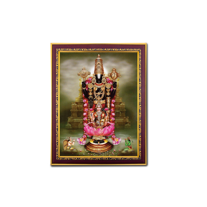 Perumal & Lakshmi Sitting Photo Frame | Picture Frame for Pooja Room Decor
