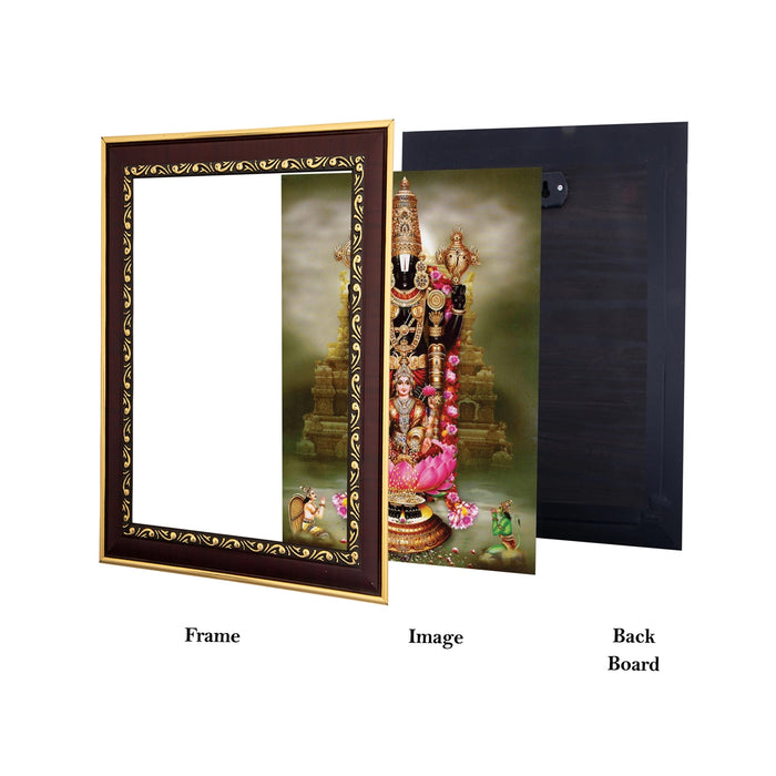 Perumal & Lakshmi Sitting Photo Frame | Picture Frame for Pooja Room Decor