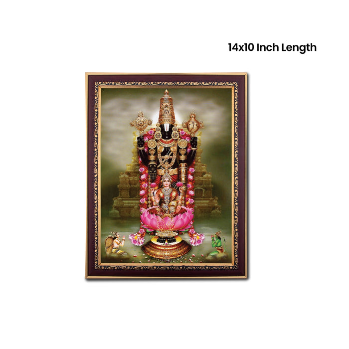 Perumal & Lakshmi Sitting Photo Frame | Picture Frame for Pooja Room Decor