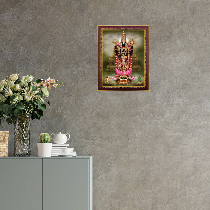 Perumal & Lakshmi Sitting Photo Frame | Picture Frame for Pooja Room Decor