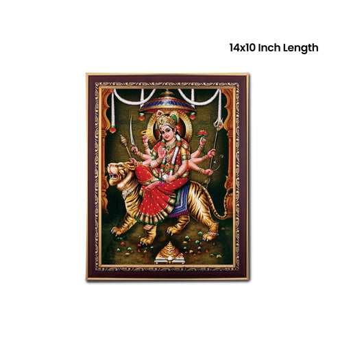 Durga Photo Frame | Picture Frame for Pooja Room Decor - Hindu God Photos & Frames
