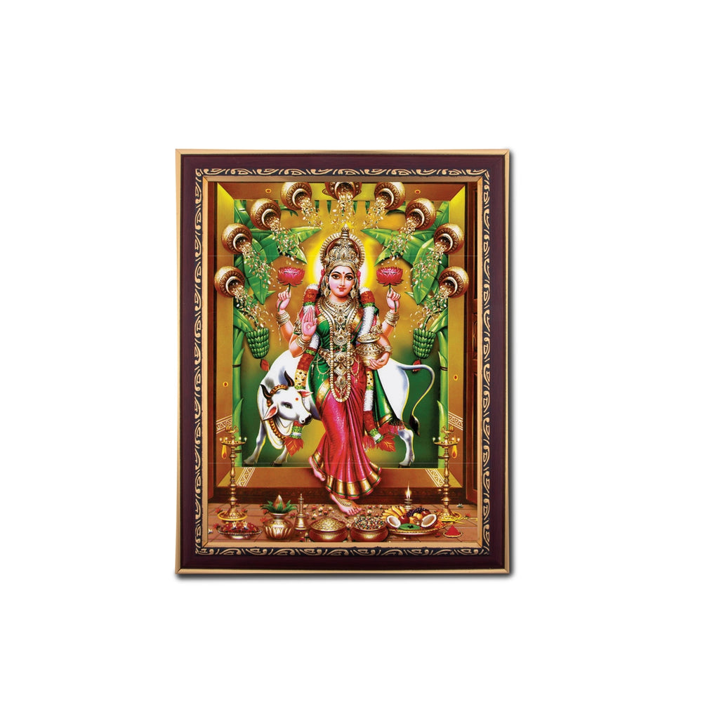 Cow with Lakshmi Photo Frame | Picture Frame for Pooja Room Decor