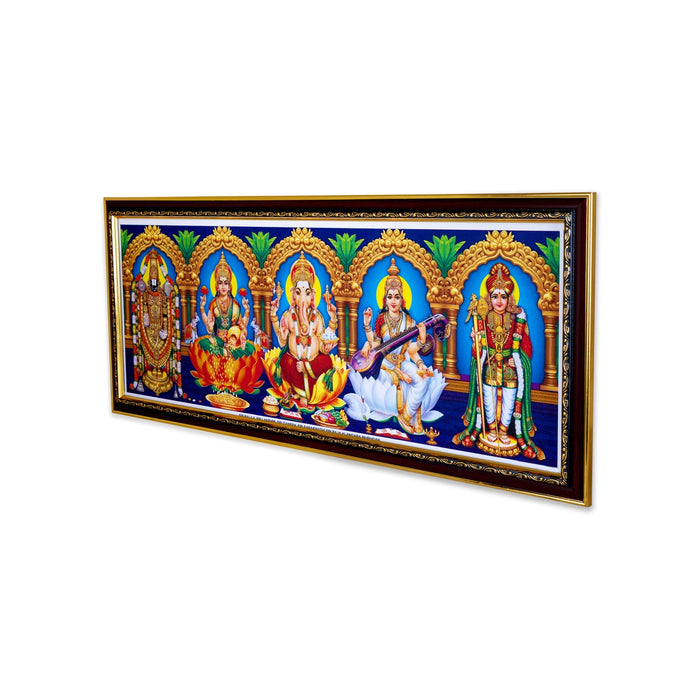 Photo Frame - 29 x 12 Inches | 5 In 1 Picture Frame / God Photo Frame for Wall Decor