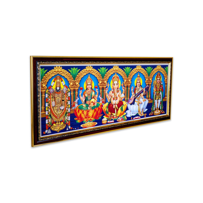 Photo Frame - 29 x 12 Inches | 5 In 1 Picture Frame / God Photo Frame for Wall Decor