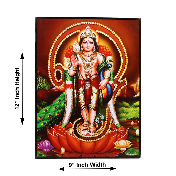 Photo Frame - 11 x 9 Inch | Laminated Frame/ Picture Frame for Home Decor/ Assorted Design - Hindu God Photos & Frames