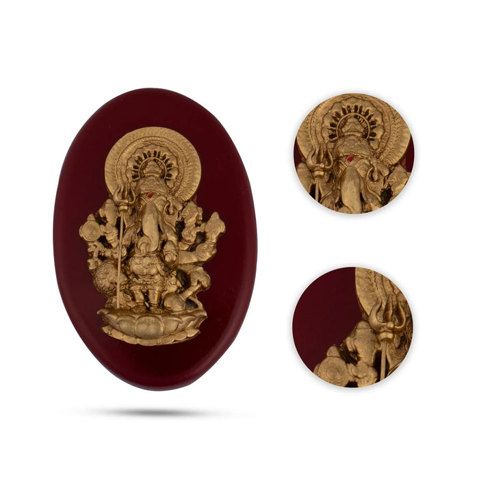 Subha Drishti Ganapathi - 5 x 3.5 Inches | Ganesh Idol/ Ganesh Wall Hanging for Home - Wall Hanging