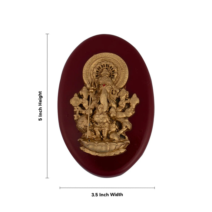 Subha Drishti Ganapathi - 5 x 3.5 Inches | Ganesh Idol/ Ganesh Wall Hanging for Home - Wall Hanging