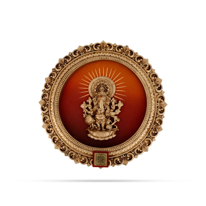 Shubha Drishti Ganapathi Wall Hanging - 10.5 Inches | Resin Wall Hanger/ Wall Hanging Decor for Living Room - Wall Hanging