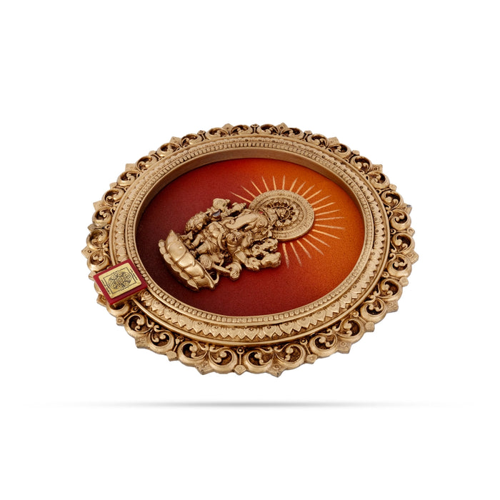 Shubha Drishti Ganapathi Wall Hanging - 10.5 Inches | Resin Wall Hanger/ Wall Hanging Decor for Living Room - Wall Hanging