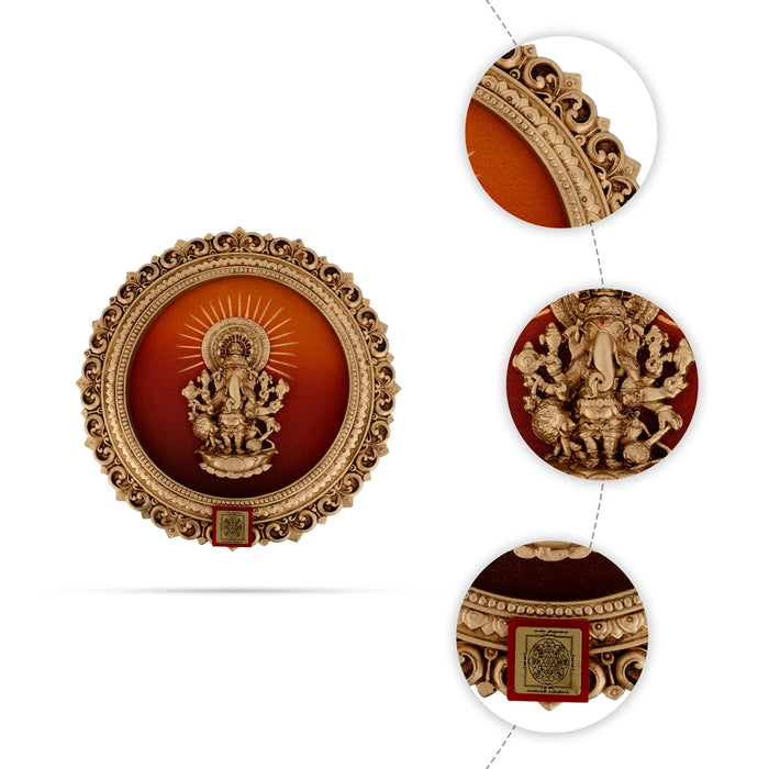 Shubha Drishti Ganapathi Wall Hanging - 10.5 Inches | Resin Wall Hanger/ Wall Hanging Decor for Living Room - Wall Hanging