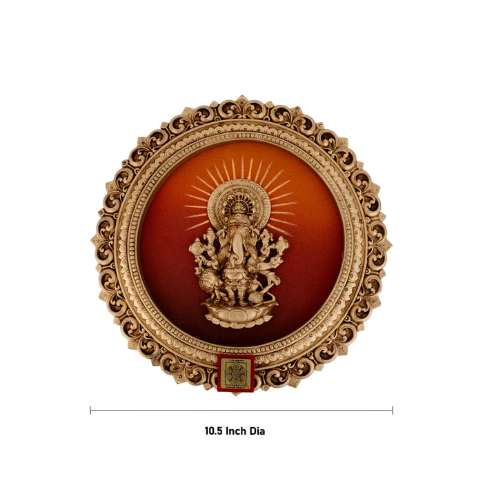 Shubha Drishti Ganapathi Wall Hanging - 10.5 Inches | Resin Wall Hanger/ Wall Hanging Decor for Living Room - Wall Hanging