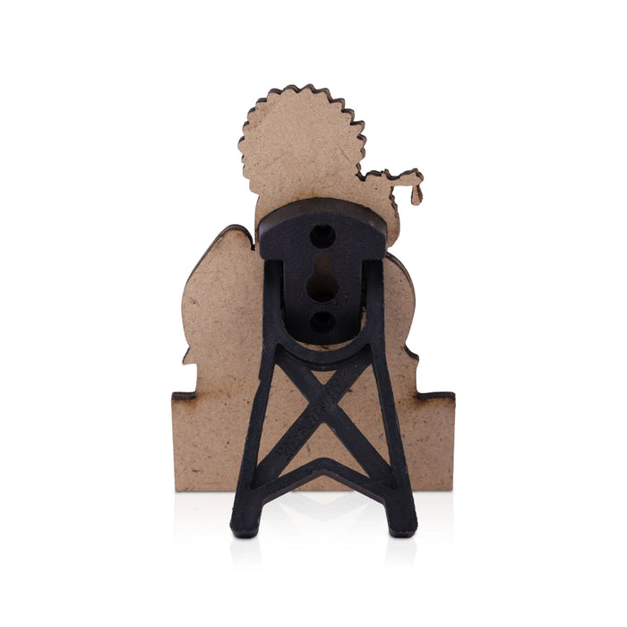 Cow Krishna Photo Cutout Stand - 4 x 2.75 Inches | Tabletop Photo Holder/ Cow Krishna Picture Stand for Gifting