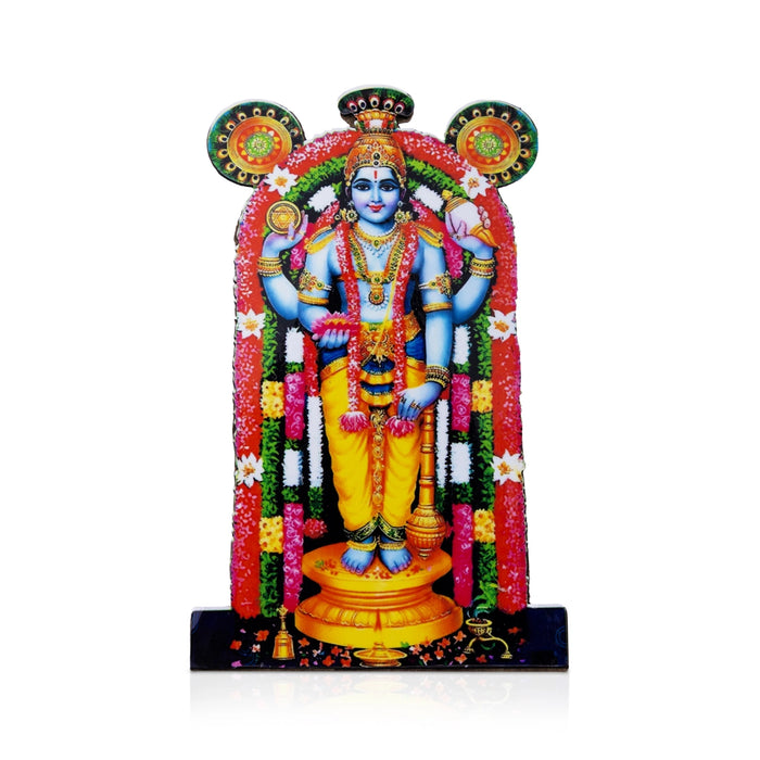 Guruvayurappan Photo Cutout Stand - 6 x 4.5 Inches |God Photo Stand/ Guruvayurappan Picture Holder for table Top