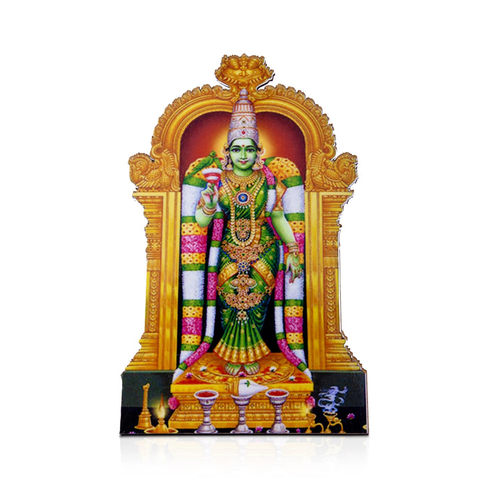 Meenakshi Cutout Stand - 6 x 3.5 Inches | Meenakshi Photo Holder / Picture Stand for Home Decor