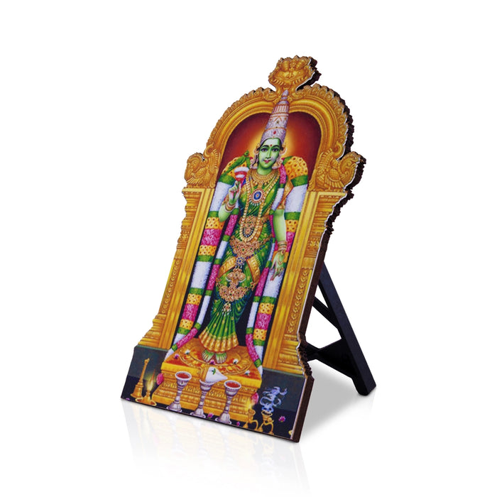 Meenakshi Cutout Stand - 6 x 3.5 Inches | Meenakshi Photo Holder / Picture Stand for Home Decor