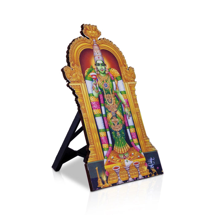 Meenakshi Cutout Stand - 6 x 3.5 Inches | Meenakshi Photo Holder / Picture Stand for Home Decor