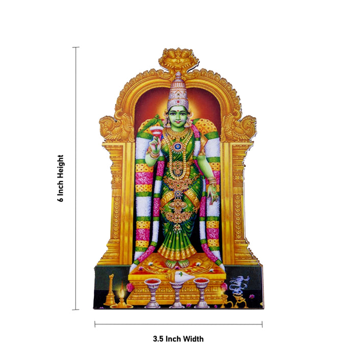Meenakshi Cutout Stand - 6 x 3.5 Inches | Meenakshi Photo Holder / Picture Stand for Home Decor