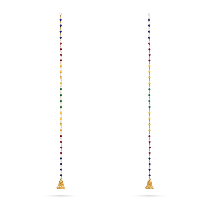 Fancy Toran - 5 Feet | 2 Pcs / Thoranam/ Door Hanging Toran/ Beads Design Bandanwar for Home Entrance